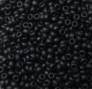 m-11-401SF miyuki rocailles 11-0 Semi frosted black