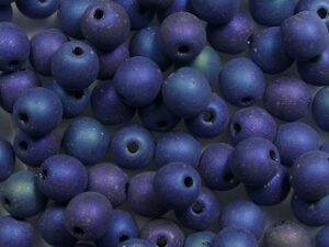 04-R-21135 Matte Blue Iris Round 4 mm. 100 Pc. - Afbeelding 1
