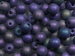 04-R-21195 Matte Purple Iris Round 4 mm. 100 Pc. - Afbeelding 1