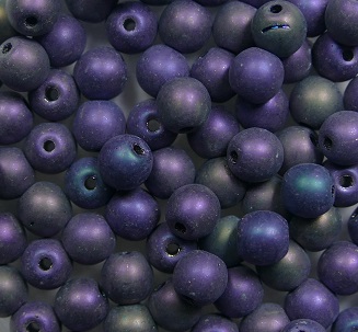 04-r-21195 4 mm rounds matte purple iris color 21195