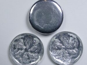 CAB-SF-00030-27001-BACK Snowflake Cabochon 21 mm Crystal Backlit Labrador 3 Pc.