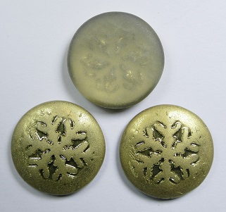 CAB-SF-00030-84100-26441 snowflake cabochon 21 mm matte Crystal Amber color 00030-84100-26441