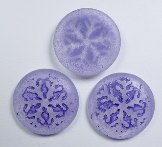 CAB-SF-00030-84100-54325 snowflake cabochon 21 mm matte Crystal Blue Purple Washed color 00030-84100-54325