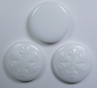 CAB-SF-02010 snowflake cabochon 21 mm white alabaster color 02010