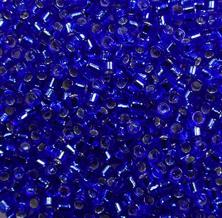 TT-01-0028 toho treasures 11-0 transparent silverlined cobalt color 28