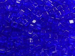 M-Cub-18-0151 Transparent Cobalt Miyuki Cubes 1.8x1.8 mm