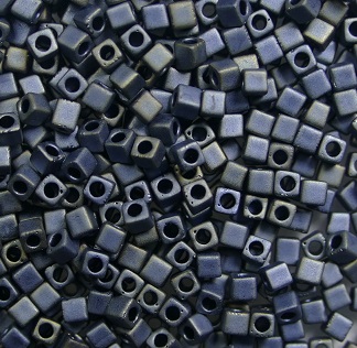m-cub-18-2002 miyuki cubes, square beads 1,8 mm matte metallic silver grey color 2002
