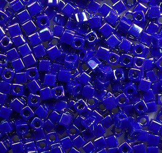 m-cub-18-484 miyuki cubes, square beads 1,8 mm opaque cobalt AB color 0484