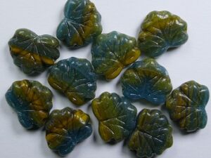 MPL-X2238 Autumn Brown Blue Melee Maple Leaf 15 Pc.