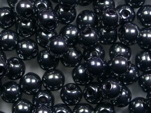 04-R-23980-14400 Jet Hematite Round 4 mm. 100 Pc. - Afbeelding 1