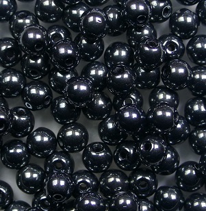 04-r-23980-14400 4 mm round beads jet hematite color 23980-14400