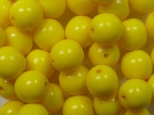 06-R-02010-33045 Alabaster Dyed Yellow Round 6 mm. 50 Pc. - Afbeelding 1