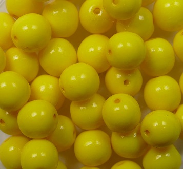 06-r-02010-33045 6 mm druk rounds Alabaster Dyed Yellow color 02010-33045