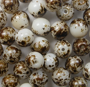 06-r-02010-94110 6 mm druk rounds Alabaster Chocolate Splash color 02010-94110