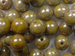 06-R-43010-43400 Opaque Grey Silver Picasso Round 6 mm. 50 Pc. - Afbeelding 1