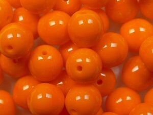 06-R-93130 Opaque Bright Orange Round 6 mm. 50 Pc. - Afbeelding 1