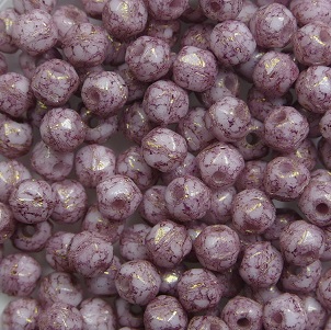 EC-03-02010-15496 white alabaster terracotta purple english cut 3 mm color 02010-15496