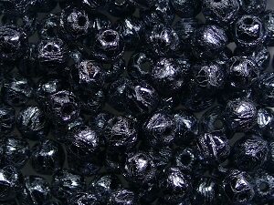 EC-03-23980-14400 English Cut beads 3 mm, Jet Hematite