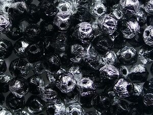 EC-03-23980-27001 English Cut beads 3 mm, Jet Half Labrador
