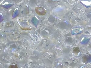 MGD-00030-28701 Crystal AB Matubo Mini GemDuo's, 6x4 mm 5 gr