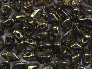 MGD-00030-90215 Crystal Gold Bronze Matubo Mini GemDuo's, 6x4 mm 5 gr