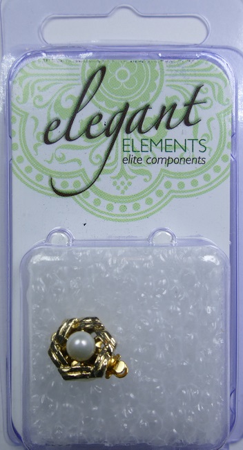 clsp433GP gold plated elegant elements luxe schuifsluiting met parel voor 1 streng