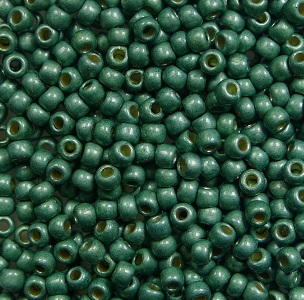 tr-11-PF0589F Permanent Finish – Matte Galvanized Jade Green toho rocailles 11-0 color PF589F