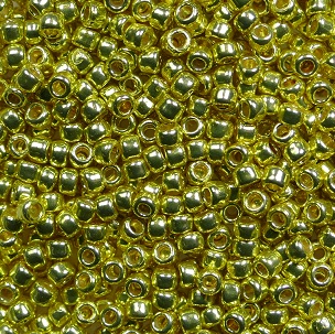 tr-11-PF0590 Permanent Finish – Galvanized Lemon Gold toho rocailles 11-0 color PF590