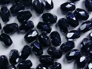 0020315 Jet Hematite Oval Facet 6 x 4 mm. 25 Pc. - Afbeelding 1