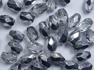 0020316 Crystal Labrador Oval Facet 6 x 4 mm. 25 Pc. - Afbeelding 1