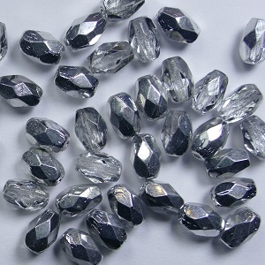 0020316 6x4 mm oval firepolished beads Crystal Labrador color 00030-27001