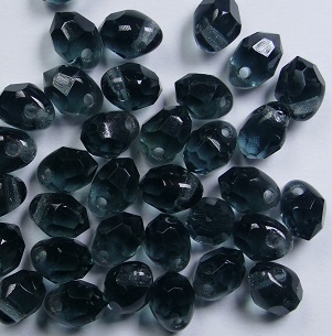0020317 5x7 mm firepolished facetted drops montana color 30330