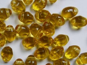 0030348 Topaz Firepolished Facetted Drops, 7x5 mm 10 Pc. - Afbeelding 1