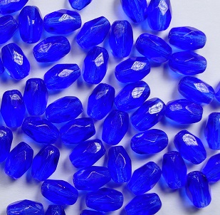 0090449 6x4 mm oval firepolished beads sapphire color 30070