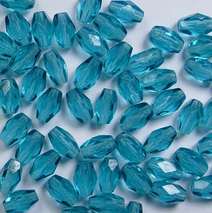0090450 6x4 mm oval firepolished beads teal color 60140