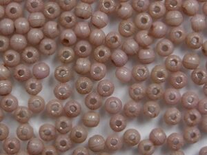 02-R-02010-14497 White Alabaster Gold Red Luster round 2 mm. 100 Pc. - Afbeelding 1