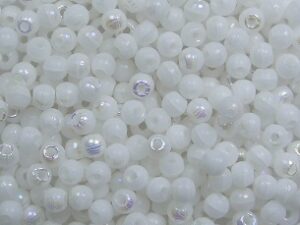 02-R-02010-28701 White Alabaster AB round 2 mm. 100 Pc. - Afbeelding 1