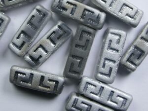 0020318 Matte Crystal Full Labrador Celtic Blocks, 15x5 mm 10 Pc. - Afbeelding 1