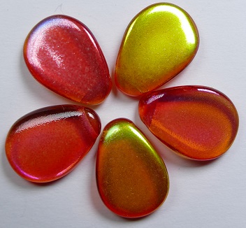 0130147 crystal Dual Coated hyacinth-yellow anemone petals 16x11 mm color 00030-48101