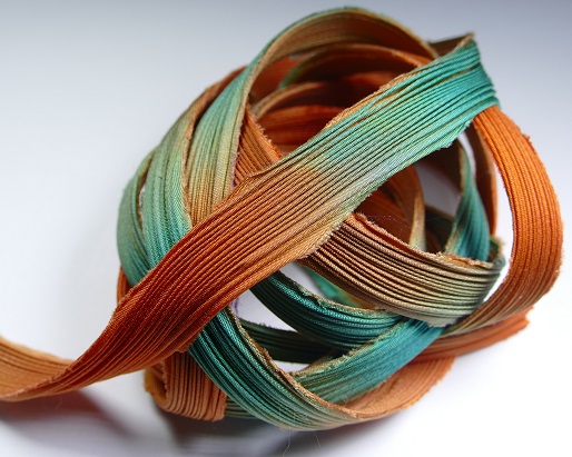 shib-ORJA-2 orange jade shibori handgeverfd zijden lint