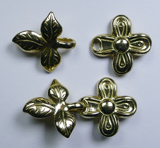BR1803A-B Brass luxe set haaksluiting voor 1 streng