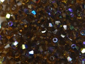 PrBIC-03-TOSMAB Smoked Topaz AB Preciosa bicones 3 mm 50 stuks