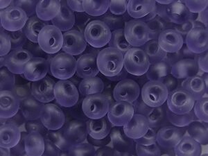 TM-03-0019F Transparent Frosted Sugar Plum Magatama 3 mm. TOHO