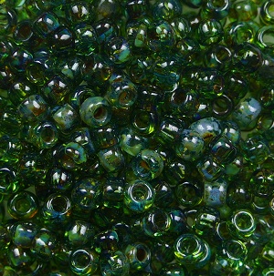 Tr-08-Y0314 Toho rocailles 8-0 hybrid transparent aquamarine picasso color Y314
