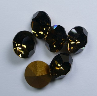 prc-39-TOSM smoked topaz gold foiled preciosa chaton ss39 8 mm