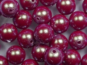 PrP-06-PRED Pearlescent Red Preciosa Parels 6 mm