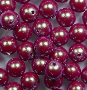 prp-06-PRED Pearlescent Red preciosa parels 6 mm