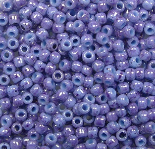 tr-11-1204 toho rocailles 11-0 Marbled Opaque Light Blue-Amethyst color 1204