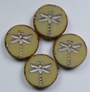 0030354 table cut dragon fly beads 17 mm Isabella Travertin Light Pink Washed color 13020-86800-54324