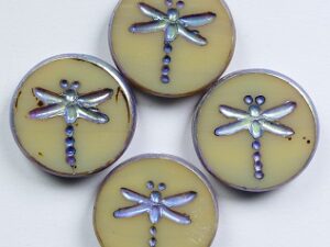 0030355 Isabella Travertin Full AB Dragonfly Table Cut 4 Pc.